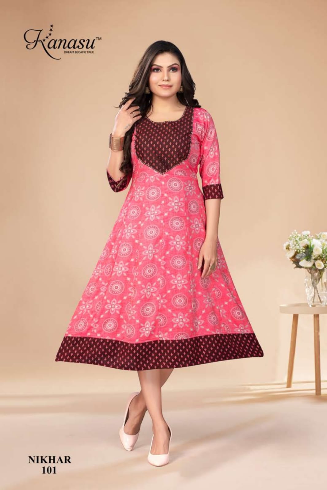 Nikhar By Kanasu Rayon Printed Kurtis Catalog